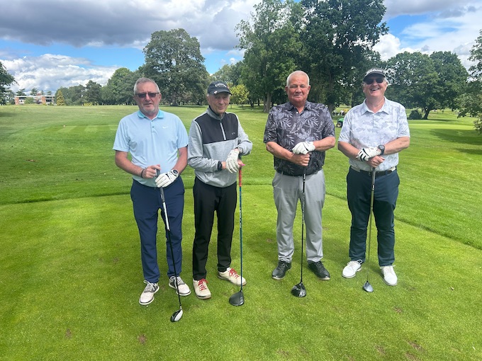 Another Tee Tours four-ball on the tee at Olton